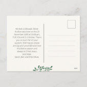 小さなメリークリスマス1枚の写真の緑が並ぶ シーズンポストカード (裏面)