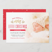 小さなメリークリスマス | 出産発表 シーズンカード (正面/裏面)