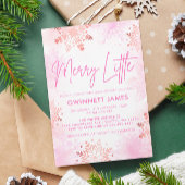 小さなメリーピンクの赤ちゃんシャワー 招待状