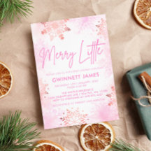 小さなメリーピンクの赤ちゃんシャワー