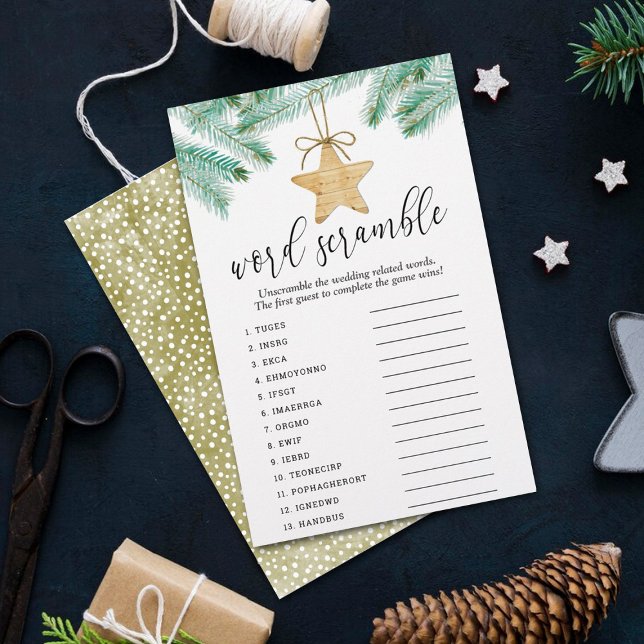 小さなメリーブライダルシャワーの単語スクランブルゲーム (クリエイターアップロード済み)