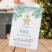 小さなメリーブライダルシャワーはキスゲームを推測 台座サイン