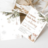 小さなメリーベビーが赤ちゃんシャワーを醸造している 招待状