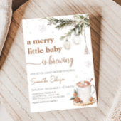 小さなメリーベビーが赤ちゃんシャワーを醸造している 招待状