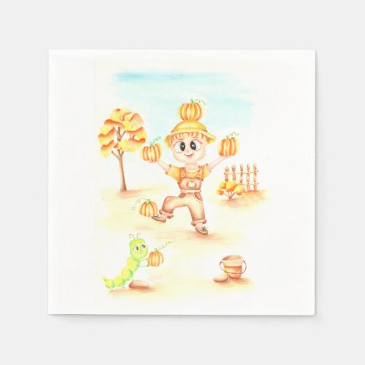 小さなメリー生姜の少年 スタンダードカクテルナプキン (正面)