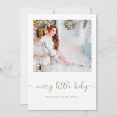 小さなメリー赤ちゃんシャワーのクリスマス装飾 招待状 (裏面)