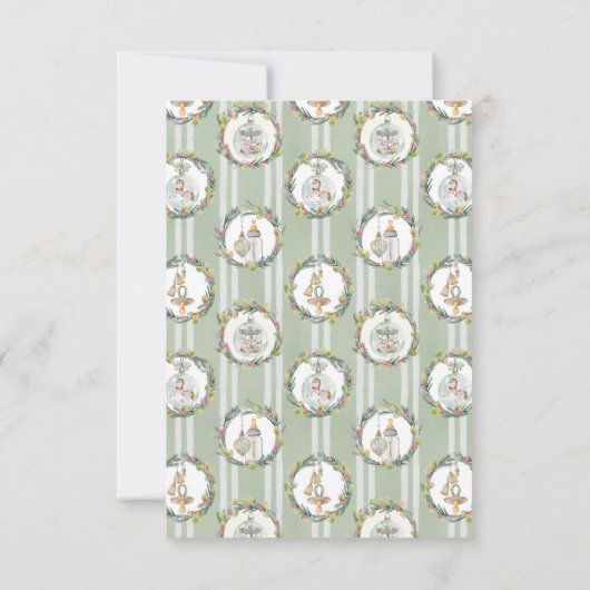 小さなメリー赤ちゃんシャワーフラットサンキューカード サンキューカード (裏面)