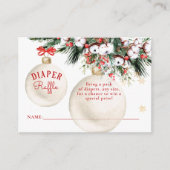 小さなメリー赤ちゃんシャワーモダンクリスマスおむつ エンクロージャーカード (正面)
