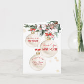 小さなメリー赤ちゃんシャワーモダンクリスマス サンキューカード (正面)