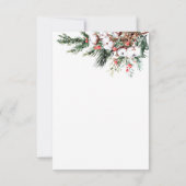 小さなメリー赤ちゃんシャワーモダンクリスマス サンキューカード (裏面)