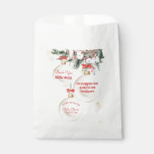 小さなメリー赤ちゃんシャワーモダンクリスマス フェイバーバッグ (正面)