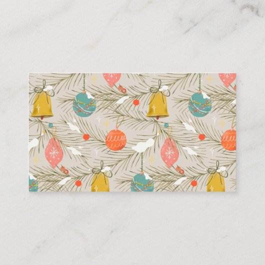 小さなメリー赤ちゃんシャワー予約リクエストカード エンクロージャーカード (裏面)