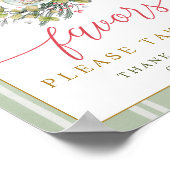 小さなメリー赤ちゃんシャワー好意テーブルの看板 ポスター (角)