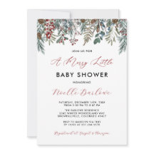 小さなメリー赤ちゃんシャワー招待状