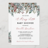 小さなメリー赤ちゃんシャワー招待状 シーズンカード (正面/裏面)