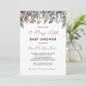 小さなメリー赤ちゃんシャワー招待状 シーズンカード (スタンド正面)