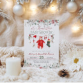 小さなメリー赤ちゃんシャワー男女兼用 招待状