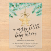 小さなメリー赤ちゃんシャワー アクリル招待状 (正面)