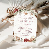 小さなメリー赤ちゃんシャワー、クリスマス赤ちゃんシャワー 招待状