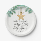 小さなメリー赤ちゃんシャワー ペーパープレート (正面)