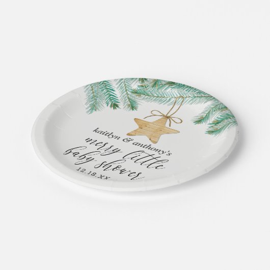 小さなメリー赤ちゃんシャワー ペーパープレート (アングル)