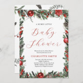 小さなメリー赤ちゃんシャワー 招待状 (正面/裏面)
