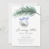 小さなメリー赤ちゃんシャワー |男の子の赤ちゃんシャワー 招待状 (正面)