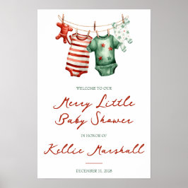 小さなメリー赤ちゃんシャワー、赤ちゃん服へようこそ ポスター