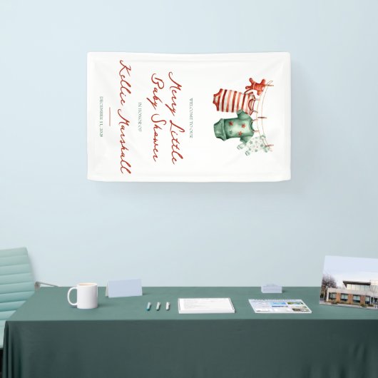 小さなメリー赤ちゃんシャワー、赤ちゃん服へようこそ 横断幕 (トレードショー)