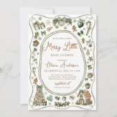 小さなメリー赤男女兼用ちゃんシャワー 招待状 (正面)