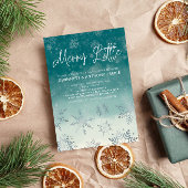 小さなメリー雪の結晶ベビーシャワー 招待状