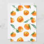 小さなモダンかわいこちゃんが赤ちゃんシャワーの途中にある 招待状 (裏面)