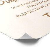 小さなモダンかわいこちゃんの方法おむつラッフルサイン ポスター (角)