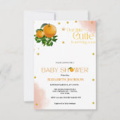 小さなモダンかわいこちゃんの方法ニュートラルベビーシャワー 招待状 (正面)