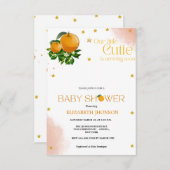 小さなモダンかわいこちゃんの方法ニュートラルベビーシャワー 招待状 (正面/裏面)