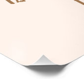 小さなモダンかわいこちゃんオレンジ色の赤ちゃんシャワーへようこそ ポスター (コーナー)