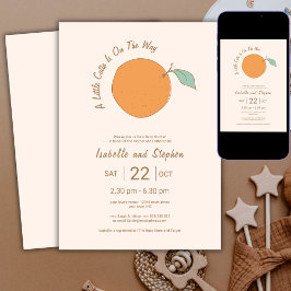 小さなモダンかわいこちゃんタンゲリンベビーシャワー 招待状