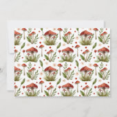 小さなモダンきのこ赤ちゃんシャワーありがとう サンキューカード (裏面)