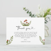 小さなモダンきのこ赤ちゃんシャワーありがとう サンキューカード (スタンド正面)