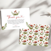 小さなモダンきのこ赤ちゃんシャワーありがとう サンキューカード