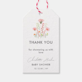 小さなモダンエレガント野草赤ちゃんシャワー ギフトタグ