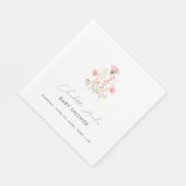 小さなモダンエレガント野草赤ちゃんシャワー スタンダードランチョンナプキン (角)