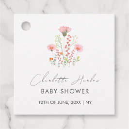 小さなモダンエレガント野草赤ちゃんシャワー フェイバータグ