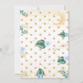 小さなモダンキングムーンと星の赤ちゃんシャワー 招待状 (裏面)