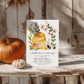 小さなモダンハチの赤ちゃんシャワー 招待状