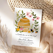 小さなモダンハチの赤ちゃんシャワー 招待状