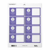 小さなモダンビジネスロゴ紫色の出荷 ラベル (フルシート)