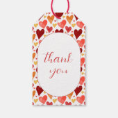 小さなモダン恋人のバレンタインデーシャワー ギフトタグ (裏面)