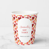 小さなモダン恋人のバレンタインデーシャワー 紙コップ (裏面)