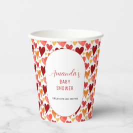 小さなモダン恋人のバレンタインデーシャワー 紙コップ